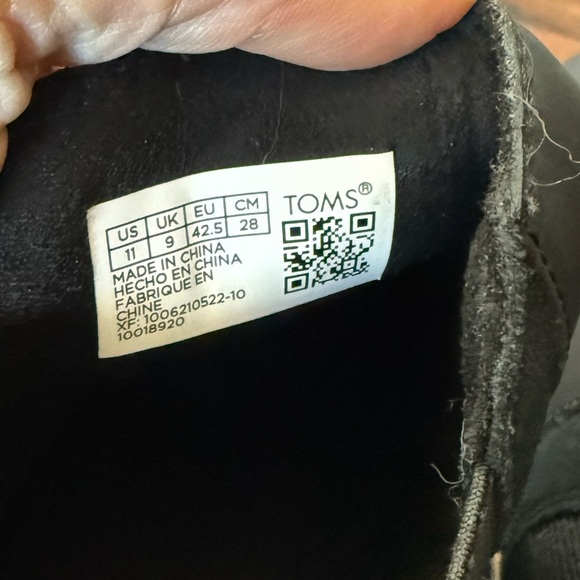 Toms Sutton Black Wedge Ankle Boots-Like New-Size 11 - Picture 11 of 14
